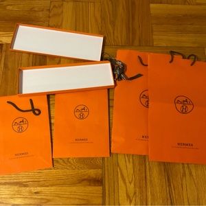 Hermes paper bags and box
